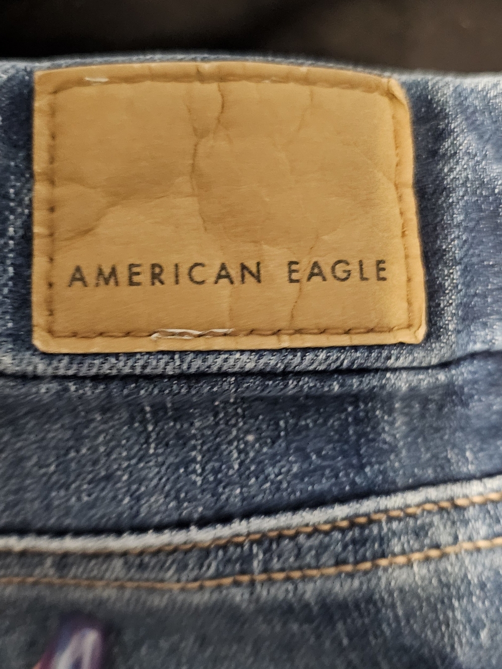 American Eagle Outfitters Distressed Blue Denim Cutoff Shorts - Picture 3 of 5